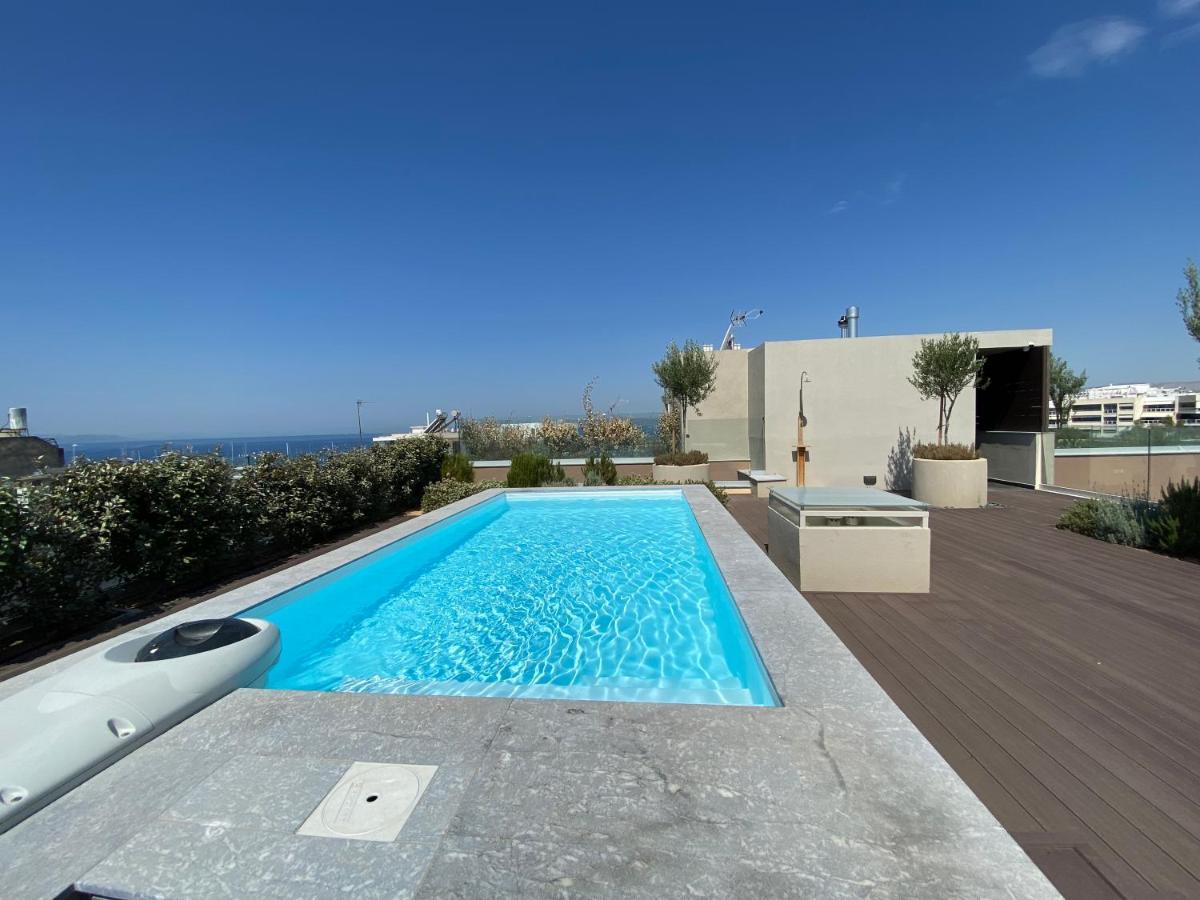 Athens Riviera 2-Bed Apt & Pool Access #Unoblu Kültér fotó