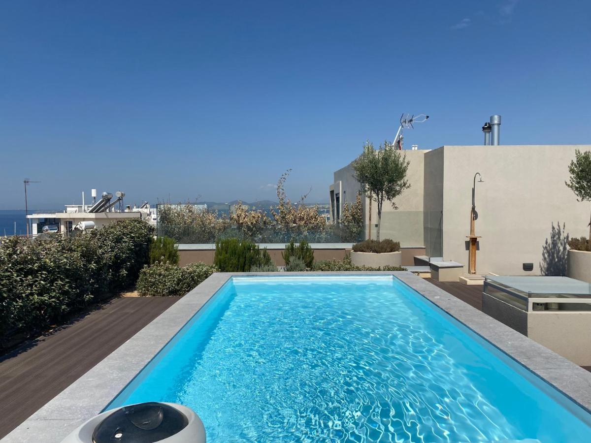 Athens Riviera 2-Bed Apt & Pool Access #Unoblu Kültér fotó